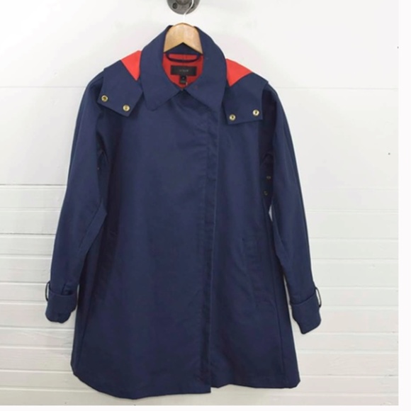 J. Crew Belvedere Swing Raincoat Trenchcoat S